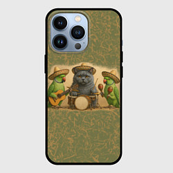 Чехол для iPhone 13 Pro Надежды маленький оркестрик в оливковом, цвет: 3D-черный