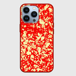 Чехол для iPhone 13 Pro Пятнистый красно-жёлтый, цвет: 3D-красный