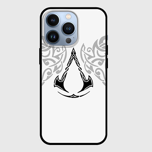 Чехол iPhone 13 Pro Ассасин Крид - узор ворон / 3D-Черный – фото 1