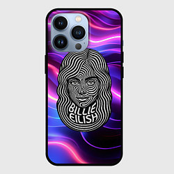 Чехол для iPhone 13 Pro Портрет Билли Айлиш из линий, цвет: 3D-черный
