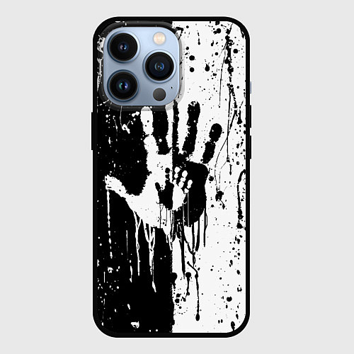 Чехол iPhone 13 Pro Антиматерия подтеки / 3D-Черный – фото 1