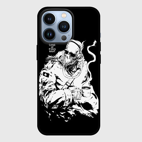 Чехол iPhone 13 Pro Скелет с кружкой / 3D-Черный – фото 1