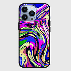 Чехол iPhone 13 Pro Абстракция пластика синий
