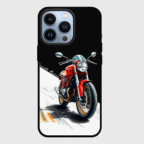 Чехол iPhone 13 Pro Ducati Racer / 3D-Черный – фото 1