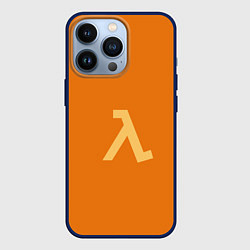 Чехол для iPhone 13 Pro Half-Life orange, цвет: 3D-тёмно-синий