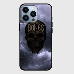Чехол для iPhone 13 Pro Bones череп, цвет: 3D-черный