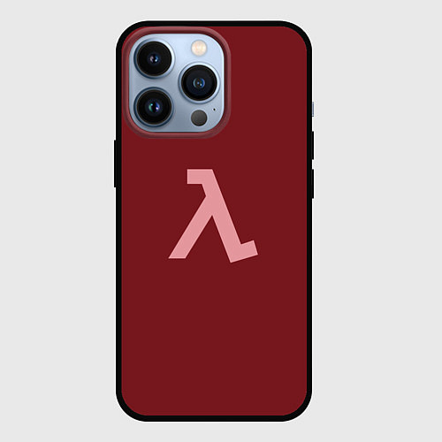 Чехол iPhone 13 Pro Half-Life Бордовый / 3D-Черный – фото 1