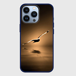 Чехол для iPhone 13 Pro Летящая птица, цвет: 3D-тёмно-синий