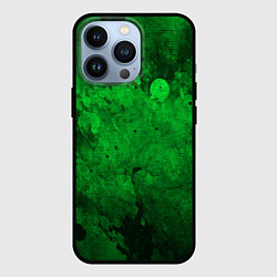 Чехол для iPhone 13 Pro Абстракция - green acid stains, цвет: 3D-черный