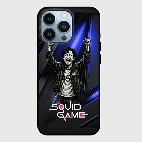 Чехол iPhone 13 Pro Победа игрока 456 Игра в кальмара / 3D-Черный – фото 1