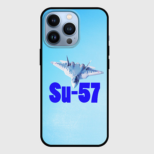 Чехол iPhone 13 Pro Su-57 / 3D-Черный – фото 1