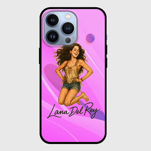 Чехол iPhone 13 Pro Lana Del Rey прыгает / 3D-Черный – фото 1