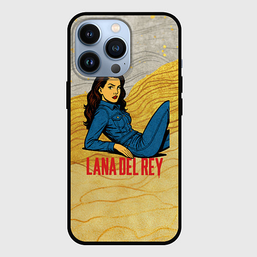 Чехол iPhone 13 Pro Lana Del Rey в джинсовом костюме / 3D-Черный – фото 1