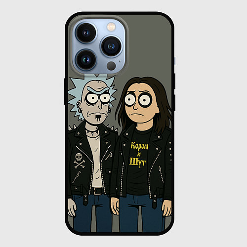 Чехол iPhone 13 Pro КиШ - Рик и Морти / 3D-Черный – фото 1