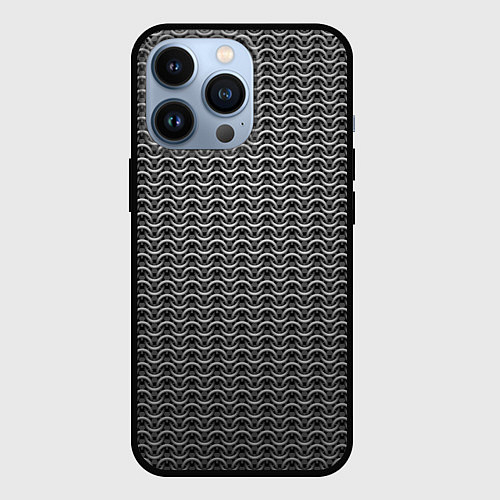 Чехол iPhone 13 Pro Стальная кольчуга воинов / 3D-Черный – фото 1