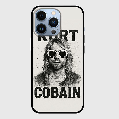Чехол iPhone 13 Pro Kurt Cobain - grunge-art / 3D-Черный – фото 1