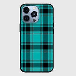 Чехол для iPhone 13 Pro Checkered blue, цвет: 3D-черный