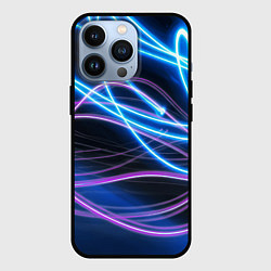 Чехол для iPhone 13 Pro Неоновая абстракция на темном, цвет: 3D-черный