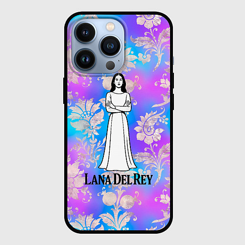 Чехол iPhone 13 Pro Lana Del Rey нарисованная черными линиями / 3D-Черный – фото 1