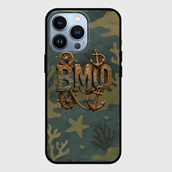 Чехол для iPhone 13 Pro ВМФ старые буквы, цвет: 3D-черный