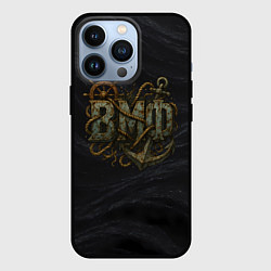 Чехол для iPhone 13 Pro ВМФ ржавые буквы, цвет: 3D-черный