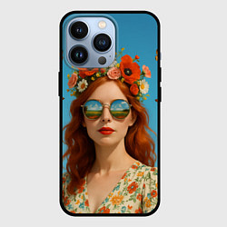 Чехол iPhone 13 Pro Девушка в очках