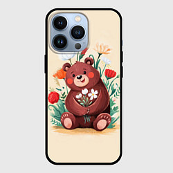 Чехол iPhone 13 Pro Мишаня с букетом