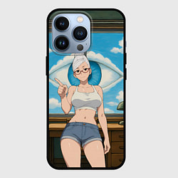 Чехол для iPhone 13 Pro Dandadan Seiko в комнате указывает, цвет: 3D-черный