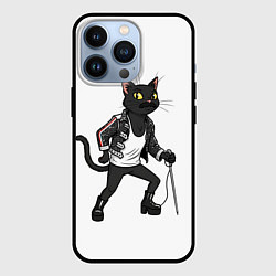 Чехол для iPhone 13 Pro Кот - Фредди Меркьюри, цвет: 3D-черный