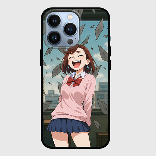 Чехол iPhone 13 Pro Сиратори Айра смеется - Дандадан / 3D-Черный – фото 1