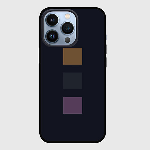 Чехол iPhone 13 Pro Три элемента кубизм в цвете глубокий индиго / 3D-Черный – фото 1