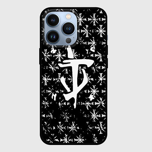 Чехол iPhone 13 Pro Doom x farcry game / 3D-Черный – фото 1