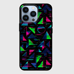 Чехол для iPhone 13 Pro Геометрия глитч, цвет: 3D-черный