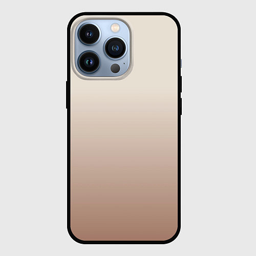 Чехол iPhone 13 Pro Градиент песочный / 3D-Черный – фото 1