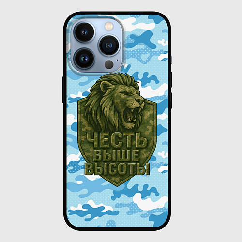 Чехол iPhone 13 Pro Честь выше высоты ВДВ / 3D-Черный – фото 1