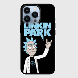 Чехол для iPhone 13 Pro Linkin Park и Рик Санчес из Рик и Морти, цвет: 3D-черный