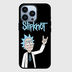 Чехол для iPhone 13 Pro Slipknot и Рик Санчес из Рик и Морти, цвет: 3D-черный
