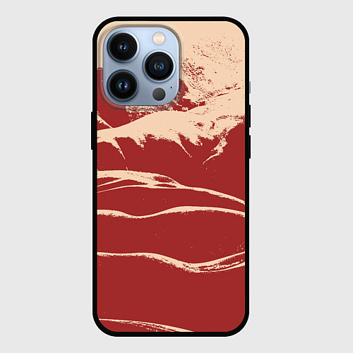 Чехол iPhone 13 Pro Песочные горы-абстракция / 3D-Черный – фото 1