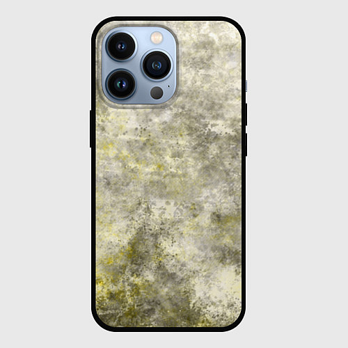 Чехол iPhone 13 Pro Абстракция - yellow acidic liquid / 3D-Черный – фото 1