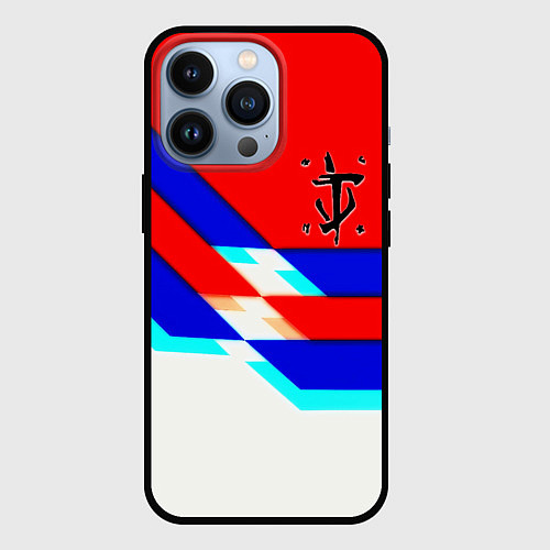 Чехол iPhone 13 Pro Doom geometry cyber sport / 3D-Черный – фото 1