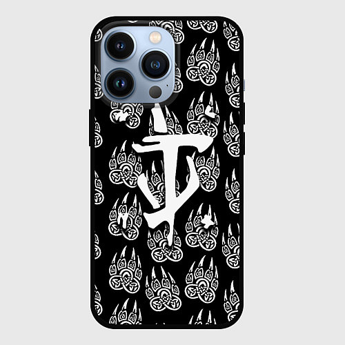 Чехол iPhone 13 Pro Doom хищник леса / 3D-Черный – фото 1