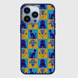 Чехол для iPhone 13 Pro Символы Египта, цвет: 3D-тёмно-синий