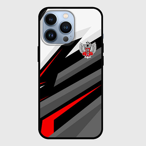 Чехол iPhone 13 Pro Федерация бокса - спортивный / 3D-Черный – фото 1