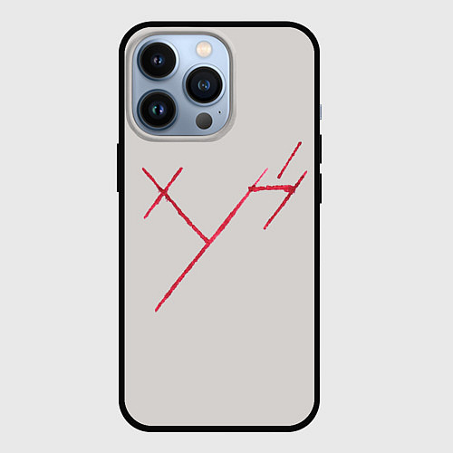 Чехол iPhone 13 Pro Три буквы / 3D-Черный – фото 1