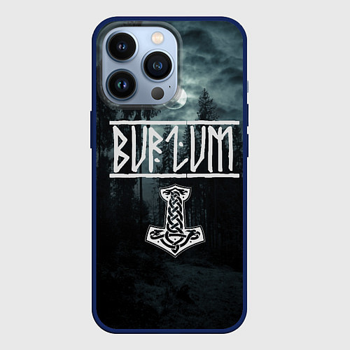 Чехол iPhone 13 Pro Burzum - pagan black metal / 3D-Тёмно-синий – фото 1