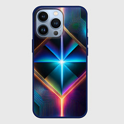 Чехол для iPhone 13 Pro Фантастический геометрический центр, цвет: 3D-тёмно-синий