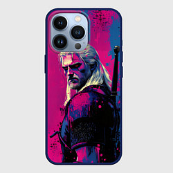 Чехол iPhone 13 Pro Ведьмак стоит боком