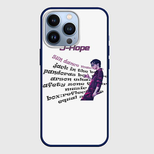Чехол iPhone 13 Pro J-Hope - BTS / 3D-Тёмно-синий – фото 1