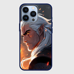Чехол для iPhone 13 Pro Ведьмак в аниме стиле, цвет: 3D-тёмно-синий