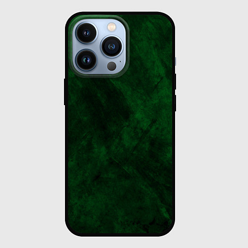 Чехол iPhone 13 Pro Абстракция - emerald darkness / 3D-Черный – фото 1